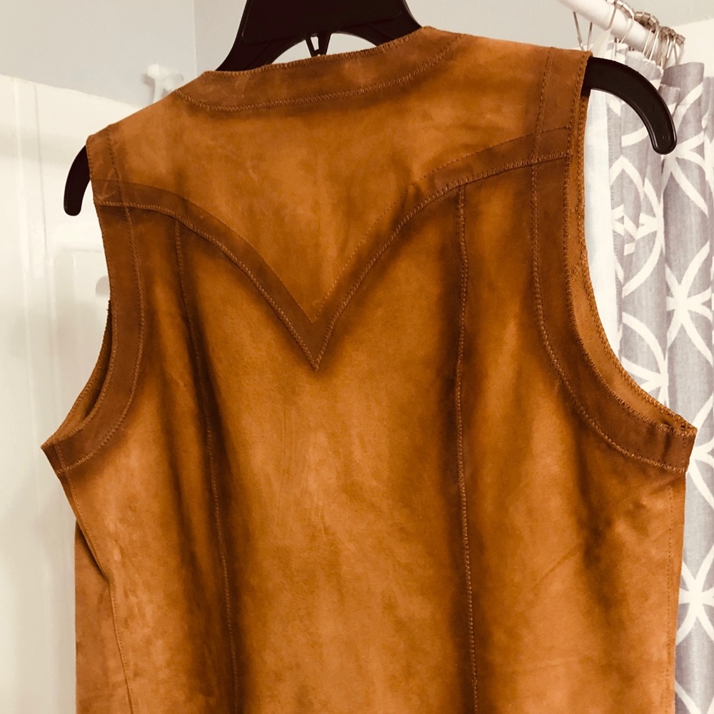 Ryan Michael leather tie vest